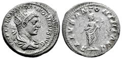 Roman Imperial Elagabalus. Antoninianus. 218-222 d.C. Rome. (Ric-137). Anv.: IMP CAES ANTONINVS AVG, radiate and draped bust right. Rev.: SALVS ANTONINI AVG, Salus standing half-right, feeding serpent
