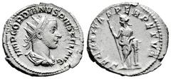 Roman Imperial Gordian III. Antoninianus. 243-244 d.C. Rome. (Ric-IV 153). (Rsc-336). Anv.: IMP GORDIANVS PIVS FEL AVG, radiate, draped and cuirassed bust to right. Rev.: SECVRITAS PERPETVA, Securitas