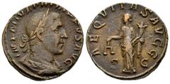 Roman Imperial Philip I. Sestertius. 244-249 d.C. Rome. (Ric-166a). Anv.: IMP M IVL PHILIPPVS AVG, laureate, draped and cuirassed bust right. Rev.: AEQVITAS AVGG, Aequitas standing left, holding scale