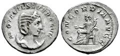 Roman Imperial Otacilia Severa. Antoninianus. 246-248 d.C. Rome. (Ric-IV 125c). (Rsc-4). Anv.: M OTACIL SEVERA AVG, diademed and draped bust to right, set on crescent. Rev.: CONCORDIA AVGG, Concordia 