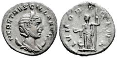 Roman Imperial Herennia Etruscilla. Antoninianus. 249-251 d.C. Rome. (Ric-IV 57). (Rsc-14). Anv.: HER ETRVSCILLA AVG, diademed and draped bust to right, set on crescent. Rev.: IVNO REGINA, Juno standi