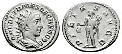 Roman Imperial Herennius Etruscus. Antoninianus. 250-251 d.C. Rome. (Ric-IV 142b). (Rsc-11). Anv.: Q HER ETR MES DECIVS NOB C, radiate and draped bust to right. Rev.: PIETAS AVGG, Mercury standing to 