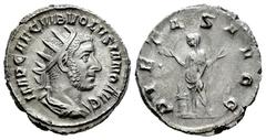 Roman Imperial Volusian. Antoninianus. 251-253 d.C. Rome. (Ric-182). (C-88). Anv.: IMP CAE C VIB VOLVSIANO AVG, radiate, draped and cuirassed bust right. Rev.: PIETAS AVGG, Pietas, veiled, standing le