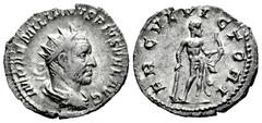 Roman Imperial Aemilian. Antoninianus. 253 d.C. Rome. (Ric-3b). (Rsc-13). Anv.: IMP AEMILIANVS PIVS FEL AVG, radiate, draped and cuirassed bust right. Rev.: HERCVL VICTORI, Hercules standing right, le