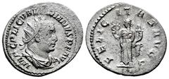 Roman Imperial Valerian I. Antoninianus. 253-260 d.C. Rome. (Mir-73c). Anv.: IMP C P LIC VALERIANVS P F AVG. Radiate, draped and cuirassed bust right. Rev.: FELICITAS AVGG. Felicitas standing left, ho