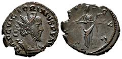 Roman Imperial Victorinus. Antoninianus. 269-270 d.C. Colonia Agrippinensis. (Ric-V 2.67). Anv.: IMP C VICTORINVS P F AVG, radiate and cuirassed bust to right. Rev.: SALVS AVG, Salus standing to right