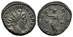 Roman Imperial Victorinus. Antoninianus. 269-270 d.C. Trier. (Ric-V 2.118). Anv.: IMP C VICTORINVS P F AVG, radiate, draped and cuirassed bust to right. Rev.: PAX AVG, Pax standing facing, head to lef