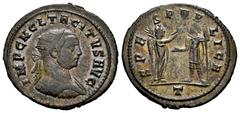 Roman Imperial Tacitus. Antoninianus. 276 d.C. Cyzicus. (Ric-V 207 (Var. bust.)). Anv.: IMP C M CL TACITVS AVG, radiate, draped and cuirassed bust to right. Rev.: SPES PVBLICA, Victory standing to rig