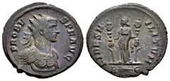 Roman Imperial Probus. Antoninianus. 276-282 d.C. Rome. (Ric-V 2.170). Anv.: PROBVS P F AVG, radiate and cuirassed bust to right. Rev.: FIDES MILITVM, Fides standing to left, holding standard in each 