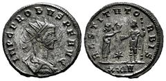 Roman Imperial Probus. Antoninianus. 276-282 d.C. Siscia. (Ric-V 2.733). Anv.: IMP C PROBVS P F AVG, radiate, draped and cuirassed bust to right. Rev.: RESTITVT ORBIS, female figure standing to right,