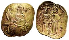 Byzantine Empire John III Ducas-Vatazes. Emperor of Nicaea. Hyperpyron. 1222-1254 d.C. Uncertain mint. (Doc-12). (Sear-2073). Anv.: Christ Pantokrator enthroned facing, IC-XC across upper fields. Rev.