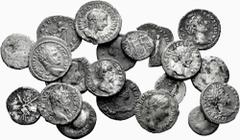 Large Lots Lot of 20 coins of the Roman Empire. Denarii and Quinarius of the following emperors: Marcus Anthony, Augustus (Emerita), Domitian, Diva Faustina, Marcus Aurelius, Antoninus Pius, Septimius