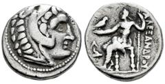 Greek Coins Reino de Macedonia. Kassander como regente. Tetrachalkon. 315-294 a.C. Amphipolis. Acuñada en nombre y tipo de Alejandro III. (Price-443). (Müller-32). Anv.: Cabeza de Heracles a la derech