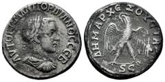 Roman Imperial Gordiano III. Seleucis y Pieria. Tetradracma. 242-244 d.C. Antioquía. (RPC-VII 2). (McAlee-860). (Prieur-279). Anv.: AYTOK K M ANT ΓOΡΔΙΑΝΟC CЄB. Busto laureado, drapeado y con coraza a