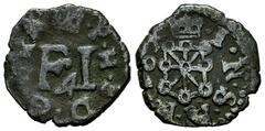 Philip III (1598-1621). 4 cornados. 1610 (16X). Pamplona. (Cal-66). (Ros-4.4.17 var.). Anv.: · P · H · S · D · G · R · N · A ·. Rev.: · I · N · S · A · N · A · I 6 X. Ae. 3,03 g. Ex Áureo 20/09/2001, 