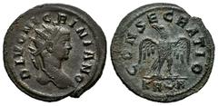 Roman Imperial Divus Nigrinian. Antoninianus. 284-285 AD. Rome. (Ric-471). (Ch-2). Anv.: DIVO NIGRINIANO. Radiate head to right. Rev.: CONSECRATIO. Eagle standing facing with spread wings, head left. 