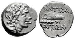 Greek Coins Cimmerian Bosporos. Pantikapaion. Drachm. 120-105 a.C. Time of Mithridates VI Eupator. (Hgc-7, 99). (MacDonald-152). Anv.: Laureate head of Apollo to right. Rev.: Laureate head of Apollo t
