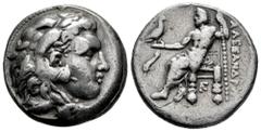 Greek Coins Kingdom of Macedon. Kassander - Antigonos II. Tetradrachm. 310-275 a.C. Uncertain mint in Macedon. In the types of Alexander III of Macedon. (Price-853). Anv.: Head of Herakles to right, w