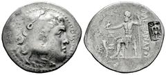 Greek Coins Pamphylia. Aspendos. Tetradrachm. CY 27 = 186/5 BC. In the name and types of Alexander III of Macedon. (Price-2909). (DCA-312). Anv.: Head of Herakles to right, wearing lion skin headdress