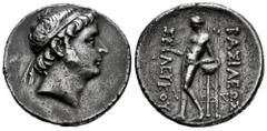 Greek Coins Seleukid Kingdom. Seleukos II Kallinikos. Tetradrachm. 246-245 a.C. Sardes. (SC-654.4). (Hgc-9,303). Anv.: Diademed head of Seleukos II to right. Rev.: ΒΑΣΙΛΕΩΣ - ΣΕΛΕΥΚΟΥ. Apollo standing
