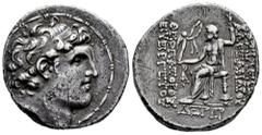 Greek Coins Seleukid Kingdom. Alexander I Balas. Tetradrachm. SE 164 = 149/8 a.C. Antioch. (SC-1782.3a). (Hgc-9,875a). (DCA-118). Anv.: Diademed head right. Rev.: BAΣIΛEΩΣ AΛEΞANΔPOY ΘEOΠATOPOΣ EYEPΓE