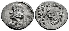Greek Coins Kingdom of Parthia. Arsakes XVI. Drachm. 78-61 a.C. Ekbatana. (Sellwood-30.14 (Unknown king)). (Shore-131 (Orodes I)). Anv.: Diademed bust to left. Rev.: ΒΑΣΙΛΕΩΣ ΜΕΓΑΛΟΥ ΑΡΣΑΚΟΥ ΘΕΟΠΑΤOΡΟ