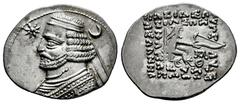 Greek Coins Kingdom of Parthia. Orodes II. Drachm. 50-42 a.C. Mithradatkart. (Sellwood-47.9). (Shore-241). (Sunrise-373). Anv.: Diademed bust to left; star before, crescent behind. Rev.: Archer (Arsak