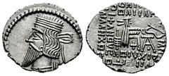Greek Coins Kingdom of Parthia. Pakoros I. Drachm. 78-120 d.C. Ekbatana. (Sellwood-78.4). (Shore-413). (Sunrise-439). Anv.: Diademed head to left, with long beard. Rev.: Archer (Arsakes I) seated to r
