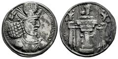 Greek Coins Sassanid Empire. Shapur II. Drachm. 320-379 d.C. Mint IX (Kabul). (Göbl-Ia/6a). Ag. 3,68 g. Irregular patina. VF. Est...60,00. Spanish Description: Imperio Sasánida. Shapur II. Dracma. 320