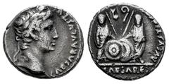 Roman Imperatorial Augustus. Denarius. 7-6 a.C. Rome. (Ric-207). (Bmcre-433). (Rsc-43c). Anv.: CAESAR AVGVSTVS (DIVI F PATER PATRIAE.) Laureate head on the right. Rev.: AVGVSTI (F COS DESIG PRINC IVVE