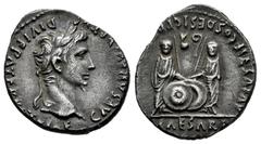 Roman Imperatorial Augustus. Denarius. 7-6 a.C. Rome. (Ric-207). (Bmcre-433). (Rsc-43c). Anv.: CAESAR AVGVSTVS DIVI F PATER PATRIAE. Laureate head on the right. Rev.: AVGVSTI F COS DESIG PR(INC IVVENT