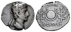 Roman Imperatorial Augustus. Denarius. 20-19 BC. Colonia Patricia (Córdoba). (Ffc-32). (Ric-36a). (Cal-796). Anv.: Head laureate or oak of Augustus right. Rev.: CAESAR AVGVSTVS S.P.Q.R. above and belo