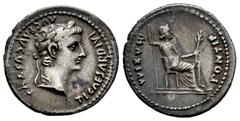 Roman Imperial Tiberius. Denarius. 14-37 d.C. Rome. (Ric-I 26). (Bmcre-34). (Rsc-16). Anv.: TI CAESAR DIVI AVG F AVGVSTVS, laureate head to right. Rev.: PONTIF MAXIM, Livia as Pax seated to right on c