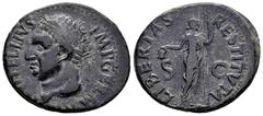Roman Imperial Vitellius. Unit. 69 d.C. Tarraco. (Ric-44). (Ch-49). (Bmc-105). Anv.: (A) VITELLIVS IMP GERM(AN), laureate head left, globe at truncation point on bust. Rev.: LIBERTAS RESTITVTA, Libert