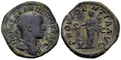 Roman Imperial Severus Alexander. Sestertius. 231-235 d.C. Rome. (Ric-IV 642). (Bmcre-882). (C-503). Anv.: IMP ALEXANDER PIVS AVG, laureate bust to right, slight drapery on far shoulde. Rev.: PROVIDEN