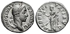 Roman Imperial Severus Alexander. Denarius. 228-231 d.C. Rome. (Ric-IV 208). (Seaby-191). Anv.: IMP SEV ALEXAND AVG. Laureate head to right. Rev.: PERPETVITATI AVG. Perpetuitas (or Securitas) standing