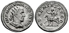 Roman Imperial Philip I. Antoninianus. 244-247 d.C. Rome. (Ric-IV 26b). (Rsc-3). Anv.: IMP M IVL PHILIPPVS AVG, radiate, draped and cuirassed bust to right, seen from behind. Rev.: ADVENTVS AVGG, Empe