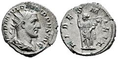 Roman Imperial Philip I. Antoninianus. 244-247 d.C. Rome. (Ric-IV 33). (Rsc-54). Anv.: IMP M IVL PHILIPPVS AVG, radiate, draped and cuirassed bust to right. Rev.: FIDES MILIT, diademed and draped Fide