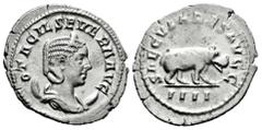 Roman Imperial Otacilia Severa. Antoninianus. 248 d.C. Rome. Ludi Saeculares issue, commemorating the 1000th anniversary of Rome. (Ric-116b). (Seaby-63). Anv.: OTACIL SEVERA AVG, diademed and draped b