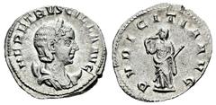 Roman Imperial Herennia Etruscilla. Antoninianus. 250-251 d.C. Rome. (Ric-IV 58b (Decius)). (Seaby-17). Anv.: HER ETRVSCILLA AVG. Diademed and draped bust to right, set on crescent. Rev.: PVDICITIA AV