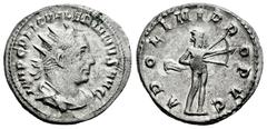Roman Imperial Valerian I. Antoninianus. 253 d.C. Rome. (Ric-V 1.74). (Mir-44d). (Rsc-25). Anv.: IMP C P LIC VALERIANVS AVG, radiate, draped and cuirassed bust to right. Rev.: APOLINI PROPVG, Apollo s