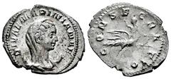 Roman Imperial Diva Mariniana. Antoninianus. 254 d.C. Rome. (Ric-V 1.6). (Seaby-16). Anv.: DIVAE MARINIANAE. Veiled and draped bust right, set on crescent. Rev.: CONSECRATIO. Apotheosis of Mariniana: 