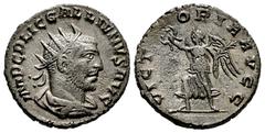 Roman Imperial Gallienus. Antoninianus. 253-268 d.C. Antioch. (Ric-299 Viminacium). Anv.: IMP C P LIC GALLIENVS AVG, Laureate and draped bust right. Rev.: VICTORIA AVG, Victory advancing left, holding
