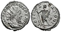 Roman Imperial Postumus. Antoninianus. 268 d.C. Trier. (Ric-V.2 309). (Seaby-159a). Anv.: IMP C POSTVMVS P F AVG. Radiate, draped and cuirassed bust to right. Rev.: IOVI STATORI. Jupiter standing faci