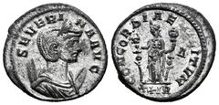 Roman Imperial Severina. Antoninianus. 275 d.C. Rome. (Ric-V 1.4). Anv.: SEVERINA AVG, diademed and draped bust to right, set on crescent. Rev.: CONCORDIAE MILITVM, Concordia standing to left, holding