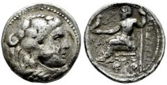 Greek Coins Kingdom of Macedon. Alexander III, "The Great". Tetradrachm. 235-323 BC. Anv.: Head of Herakles to right, wearing lion skin headdress. Rev.: Zeus Aëtophoros seated to left, holding sceptre