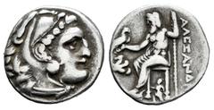 Greek Coins Kingdom of Macedon. Antigonos I Monophthalmos. Drachm. 310-301 BC. Lampsakos. In the name and types of Alexander III. (Price-1387). (Müller-614). (Sng Cop-888). Anv.: Head of Herakles to r