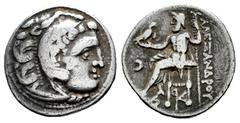 Greek Coins Kingdom of Macedon. Antigonos I Monophthalmos. Drachm. 310-301 BC. Kolophon. In the name and types of Alexander III. (Price-1827). (Müller-273). Anv.: Head of Herakles to right, wearing li