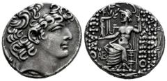 Greek Coins Aulus Gabinius. Seleucis and Pieria. Tetradrachm. Proconsul, 57-55 BC. Antioch. In the name and types of Seleucid king Philip I Philadelphus. (RPC-I 4124). (Prieur-1). (Hgc-9,1356). Anv.: 