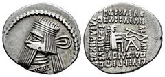 Greek Coins Kingdom of Parthia. Artabanos V. Drachm. 79/80-85 AD. Ekbatana. (Sellwood-74.6 (Artabanos III)). (Shore-404 (Artabanos III)). (Sunrise-442). Anv.: Diademed bust to left. Rev.: Archer (Arsa